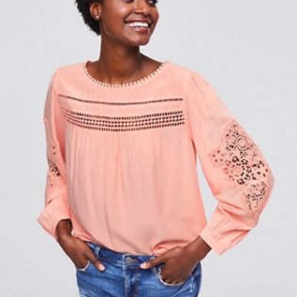Loft Eyelet Lace Blouse